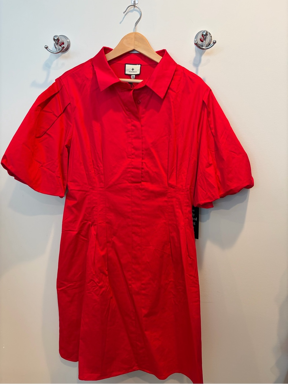 Tuckernuck Bright Red Collared Short-Sleeve Dress